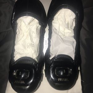 PRADA VERNICE SOFT BALLET FLATS